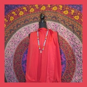 worthington red blouse (jewelry not included)